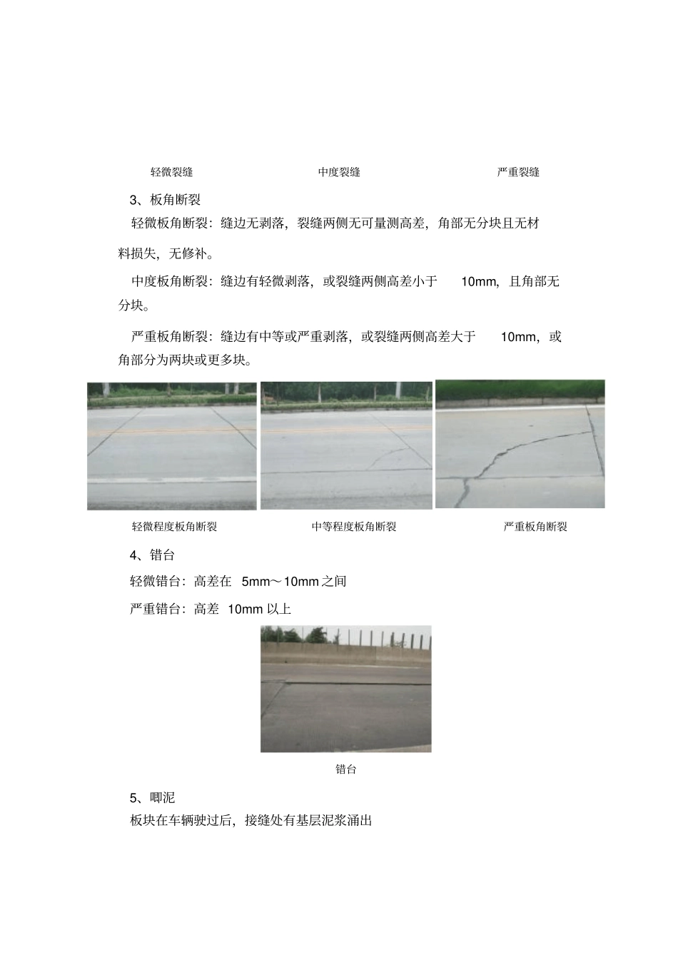 学校水泥砼路面病害报告_第3页