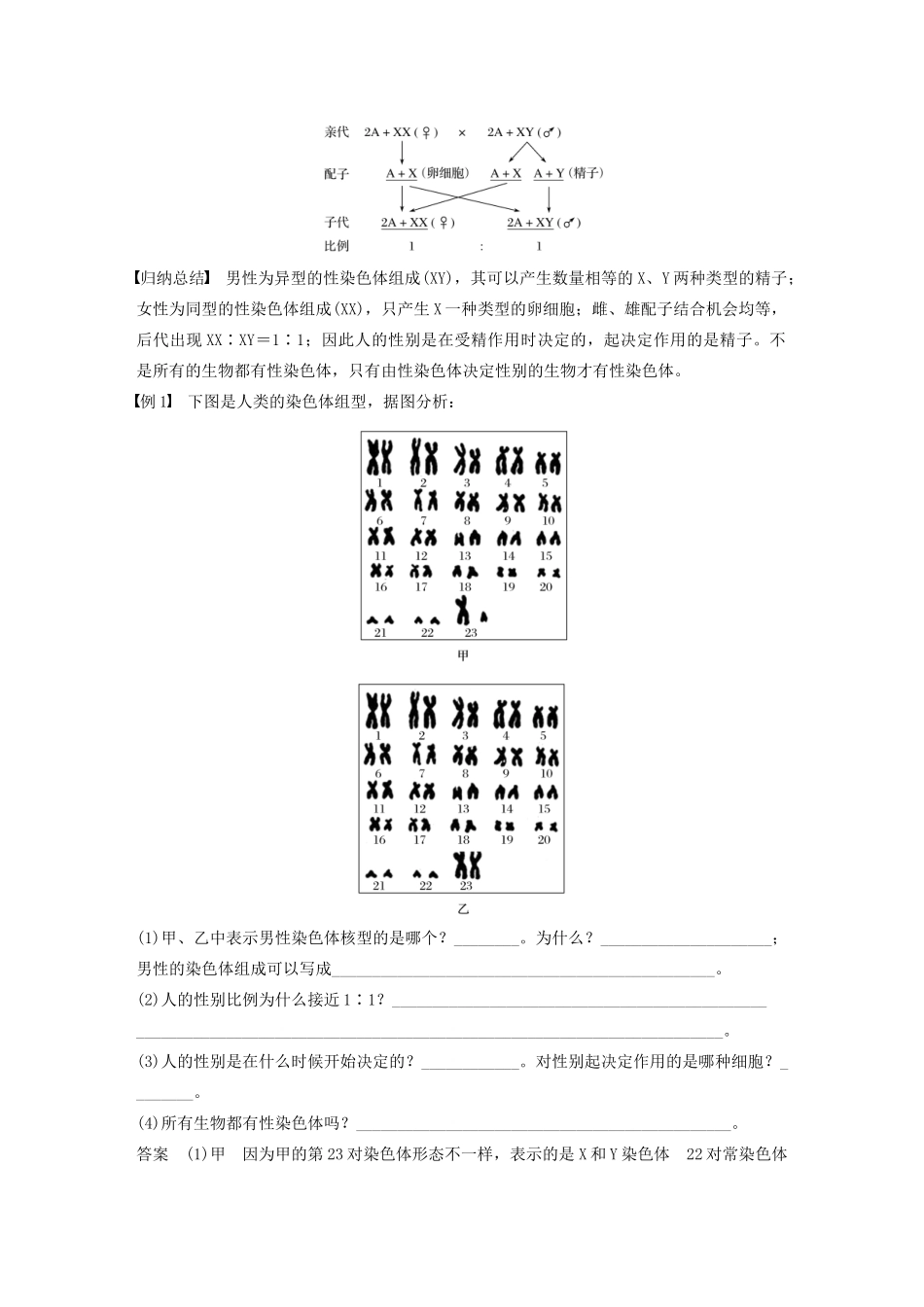 高中生物 第二章 染色体与遗传 第三节 性染色体与伴性遗传教案 浙科版必修2-浙科版高中必修2生物教案_第2页