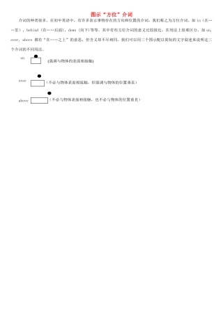 高考英语专题复习 图示“方位介词”教案-人教版高三全册英语教案
