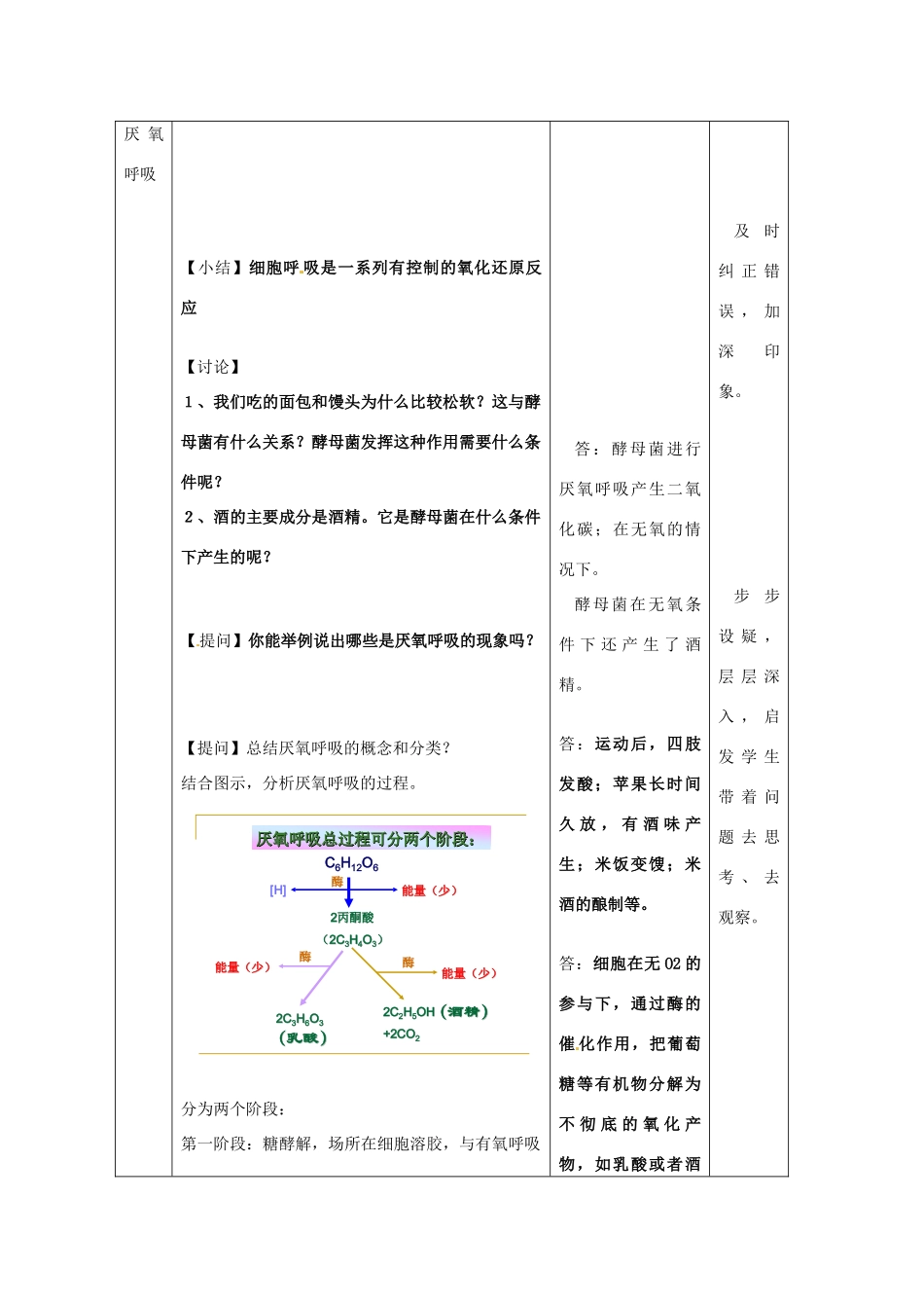 高中生物 《细胞呼吸》教案 浙科版必修1_第3页