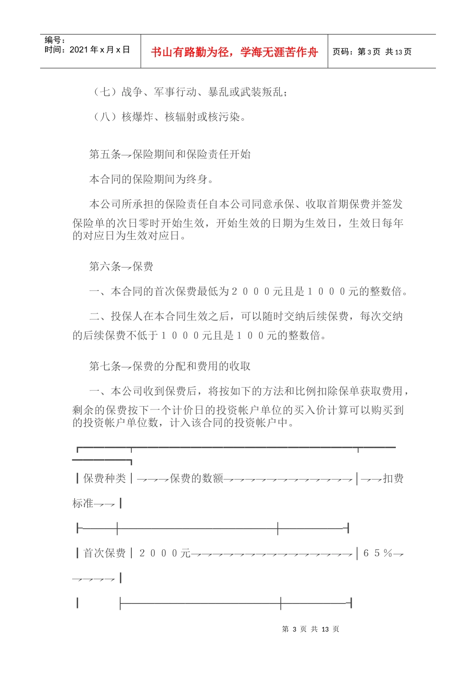 人寿保险公司投资连结型个人终身寿险条款_第3页