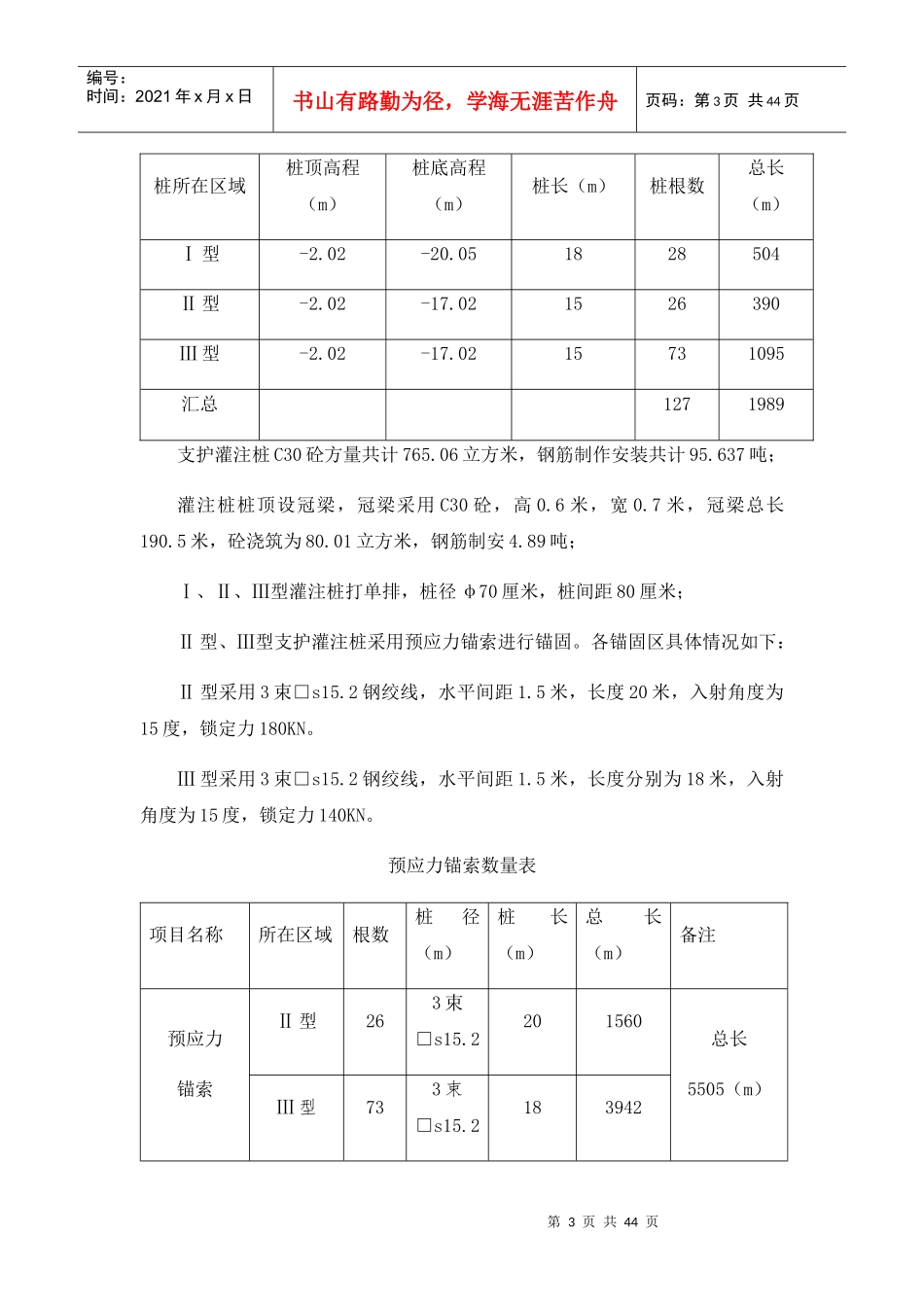 凤凰城酒店基坑支护桩施工方案培训资料_第3页