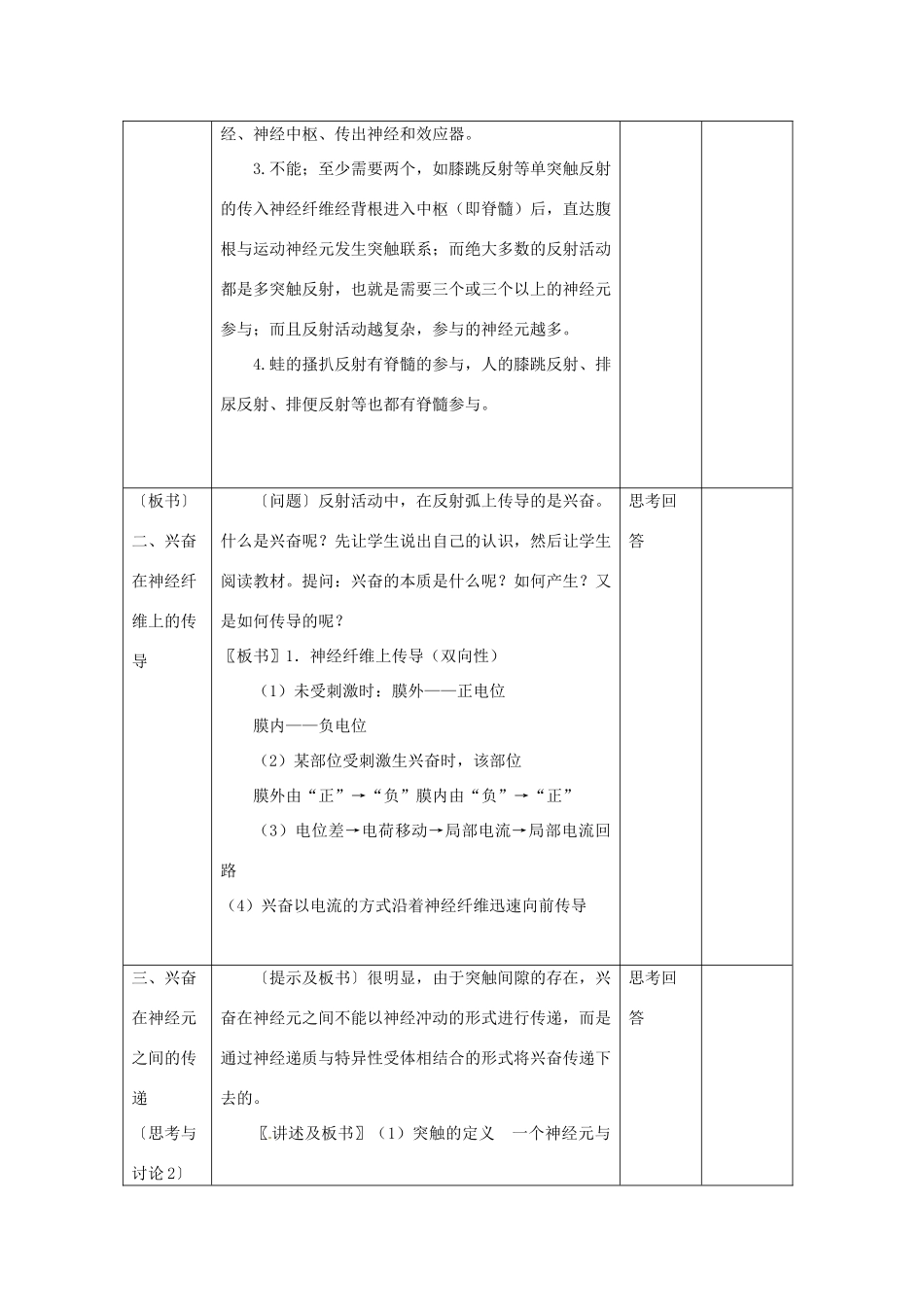 高中生物 2.1《通过神经系统的调节》教案3 新人教版必修3_第2页