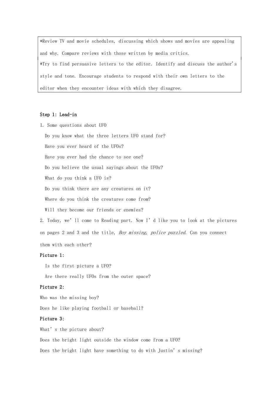 高中英语 Unit1 Tales of the unexplained-reading精品教案 牛津译林版必修2_第2页