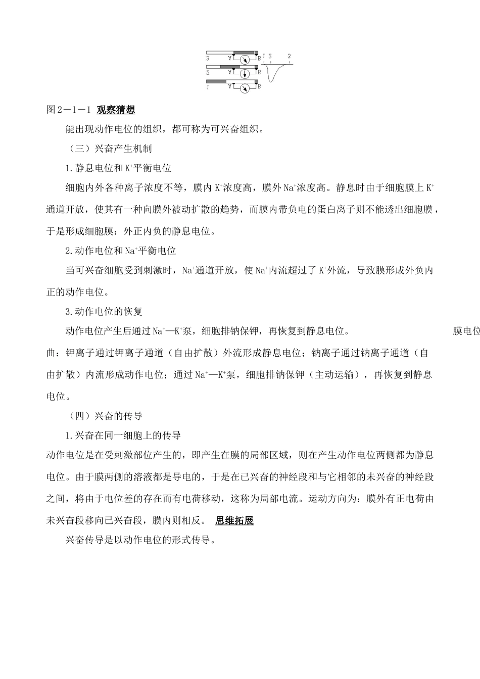 高中生物通过神经系统的调节 教材分析 新课标 人教版 必修3_第2页