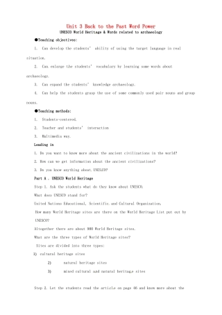 高中英语 Unit3 Grammar and usageWord power教案 牛津译林版必修3-牛津版高一必修3英语教案