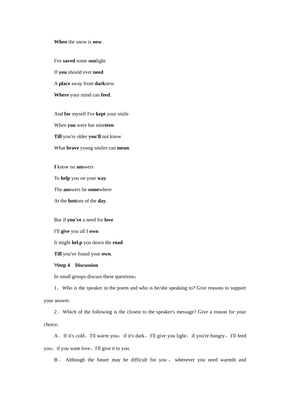 高中英语 Unit2 Poems Period 5优秀教案 新人教版选修6_第3页