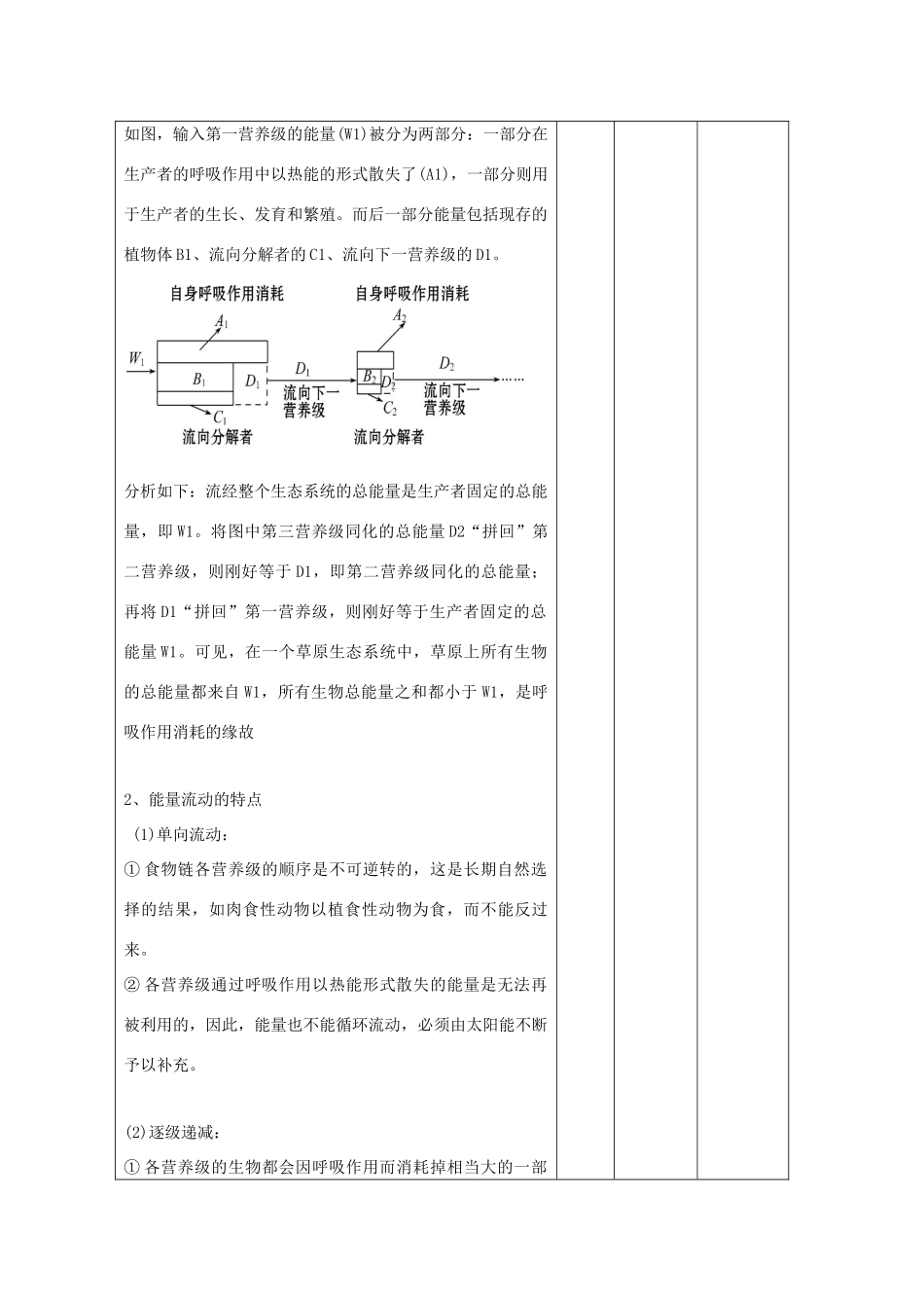 高中生物 第5章 生态系统及其稳定性 5.2 生态系统的能量流动2教案 新人教版必修3-新人教版高二必修3生物教案_第2页