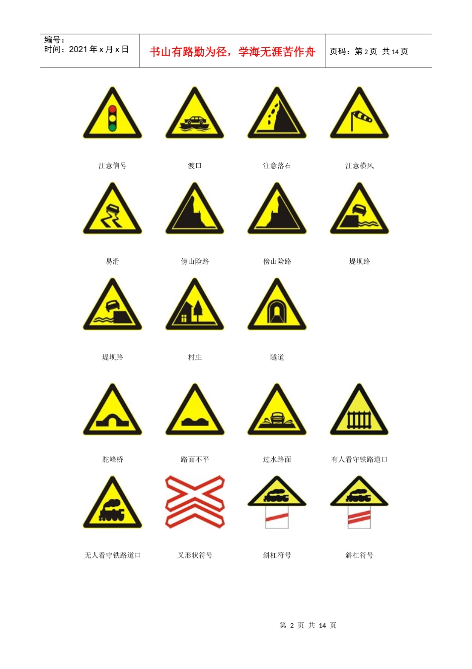 交通标志图大全_第2页