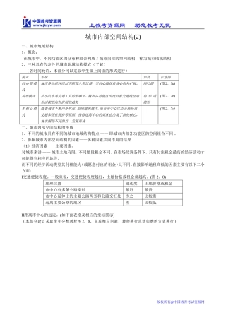 高中地理必修2城市内部空间结构(2)