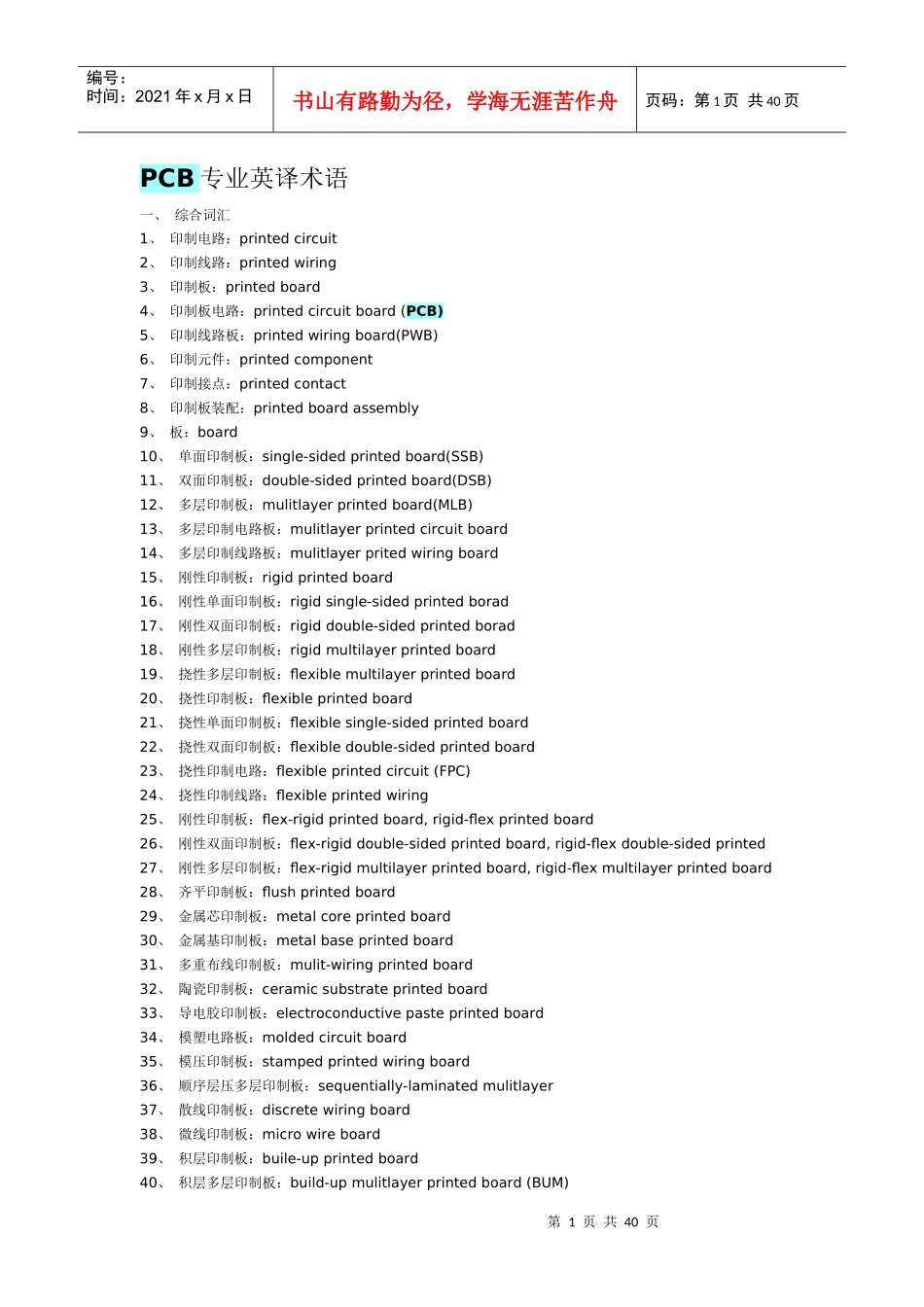 PCB专业英译术语_第1页