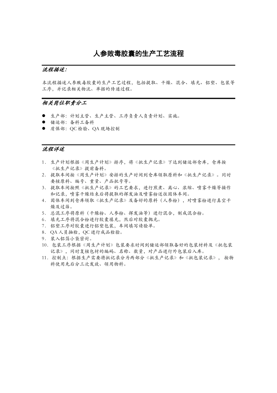 医药行业-胶囊生产标准流程_第1页