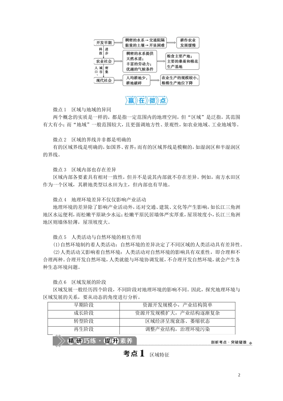 高考地理一轮复习 第十二章 地理环境与区域发展 第25讲 地理环境对区域发展的影响教案 新人教版-新人教版高三全册地理教案_第2页