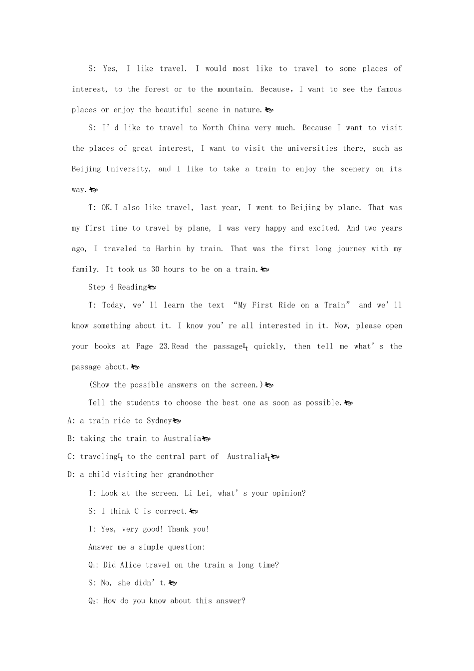 高中英语 Module 3 3rd period教案 外研版必修1_第3页