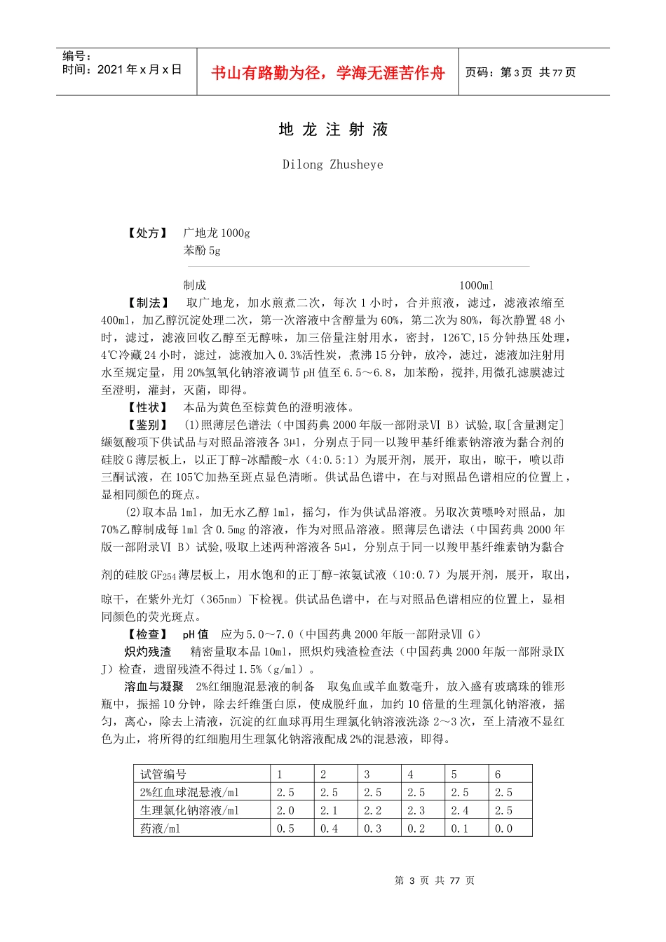 中药注射剂标准全文地升国(1)_第3页