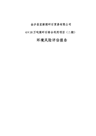 1-金沙县宜新煤矸石贸易有限公司4×18万吨煤矸石综合利