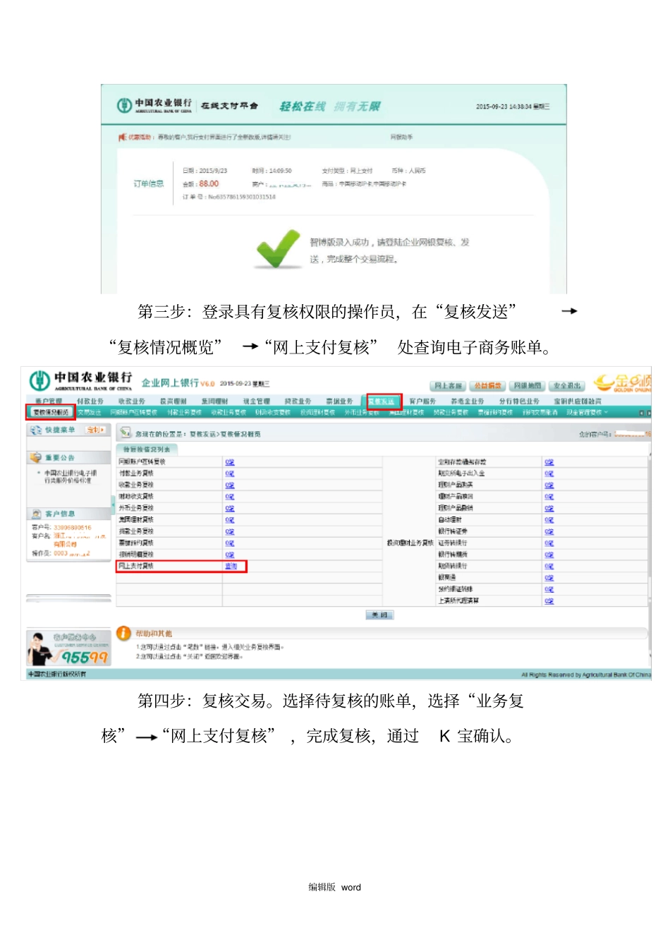 中国农业银行B2B支付操作手册_第2页