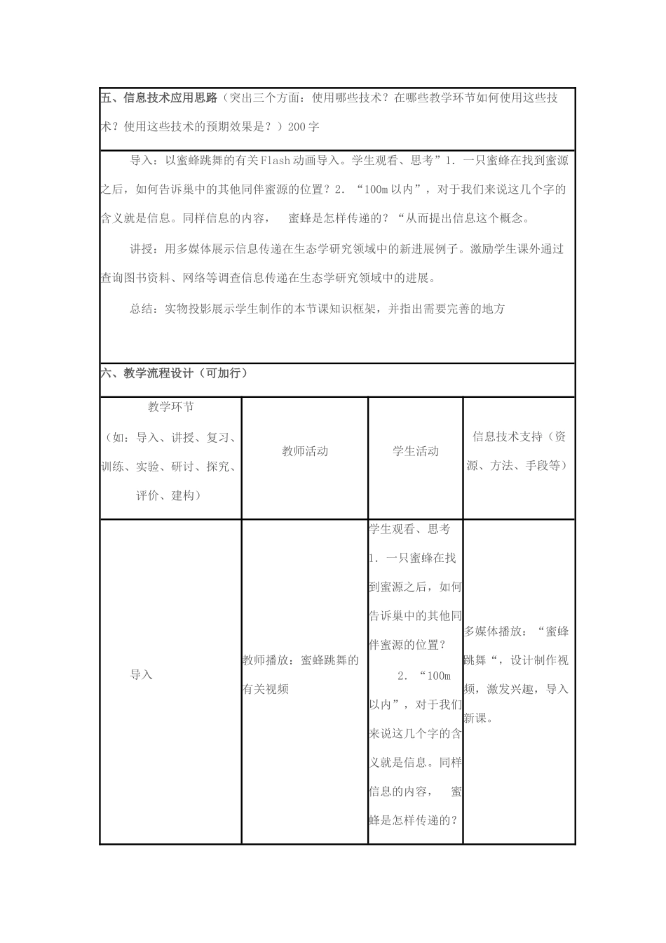 高中生物 生态系统的信息传递信息化教学设计-人教版高二全册生物教案_第2页