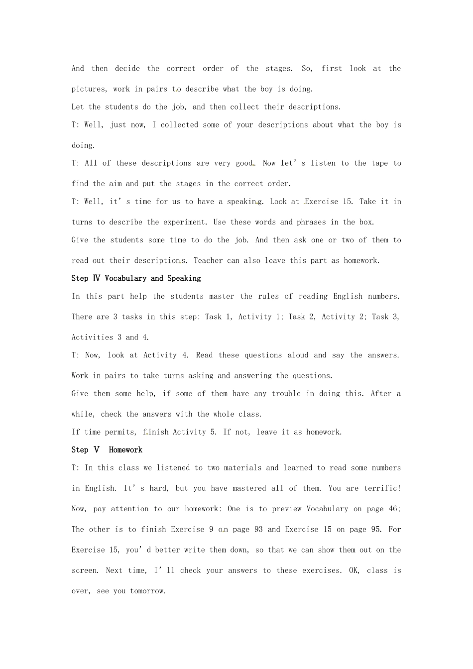 高中英语 Module 5 A Lesson in a Lab教案1 外研版必修1-外研版高一必修1英语教案_第3页