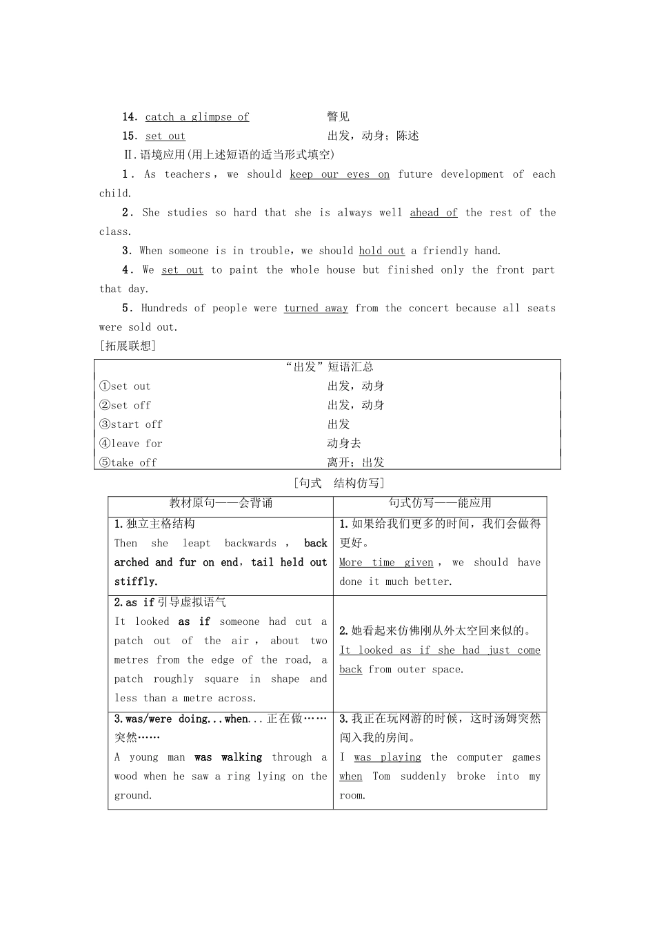 高三英语一轮复习 Module 2 Fantasy Literature教师用书 外研版选修6-外研版高三选修6英语教案_第3页