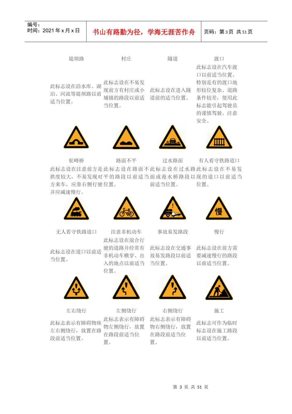 全国最新最全交通标志大全交警手势大全_第3页