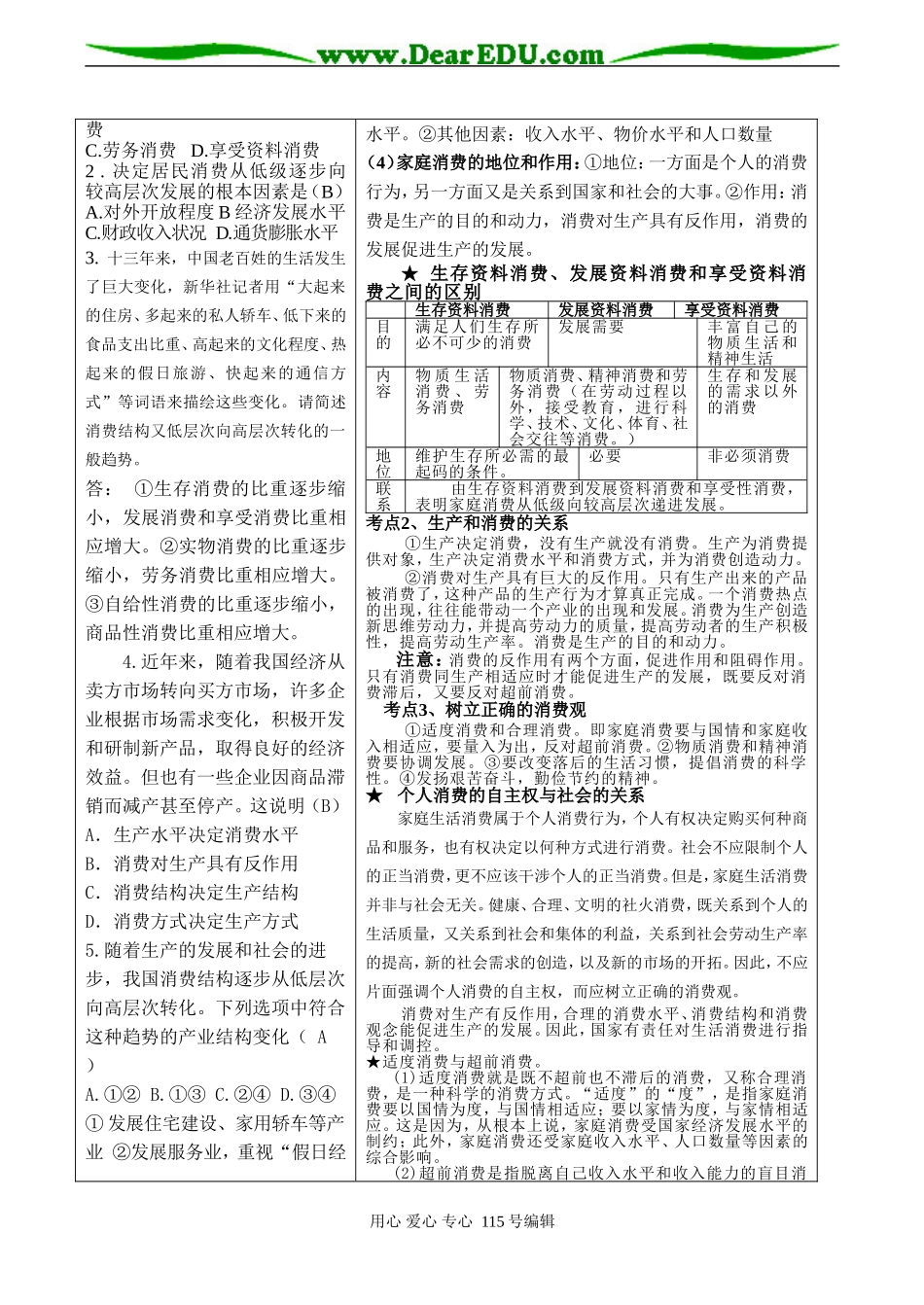 高考政治总复习《家庭消费和消费者的合法权益》教案_第2页