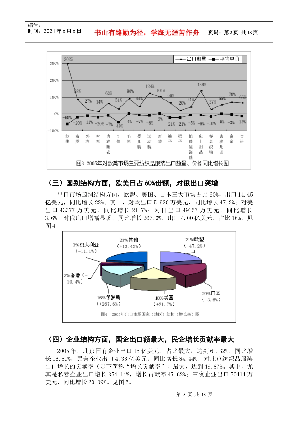 北京市纺织品服装出口报告_第3页