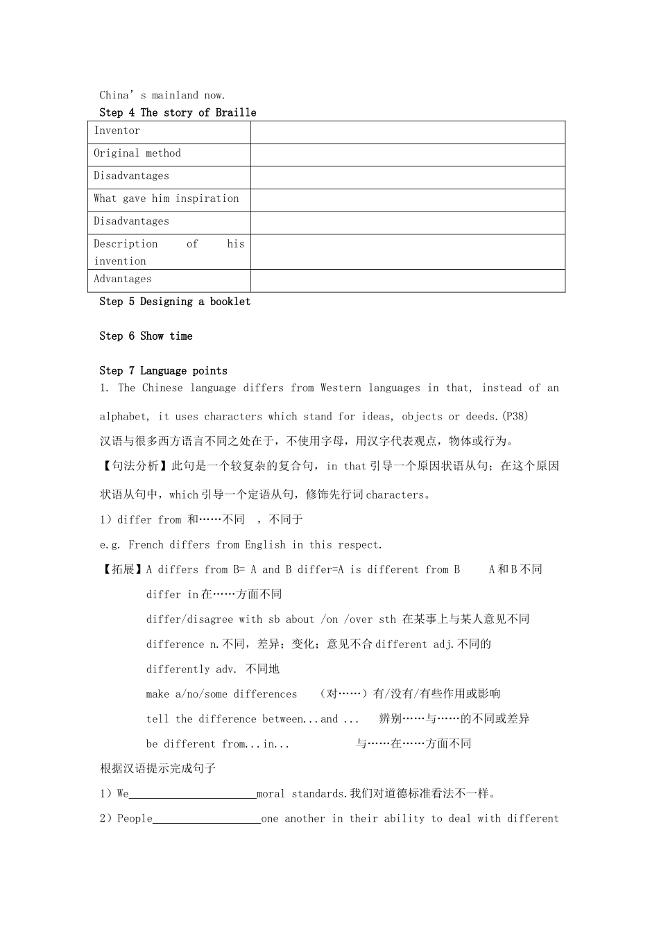 高中英语 Unit2 Language project教案 牛津译林版必修3-牛津版高一必修3英语教案_第2页