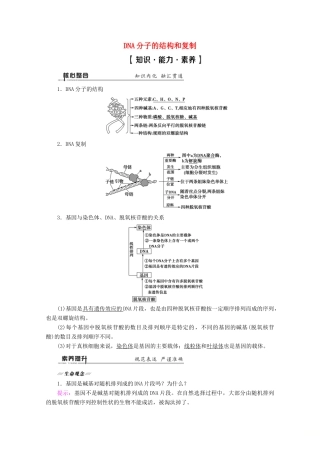 （通用版）高考生物二轮复习 第1部分 专题5 遗传的分子基础 考点2 DNA分子的结构和复制教案-人教版高三全册生物教案