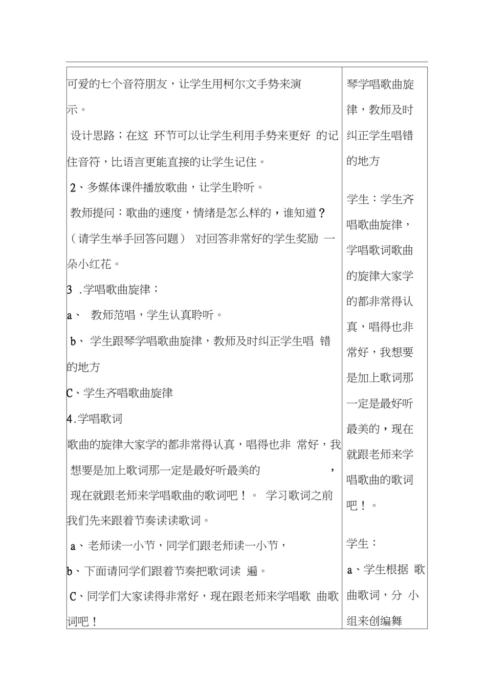 小学音乐高效课堂导学案_第3页