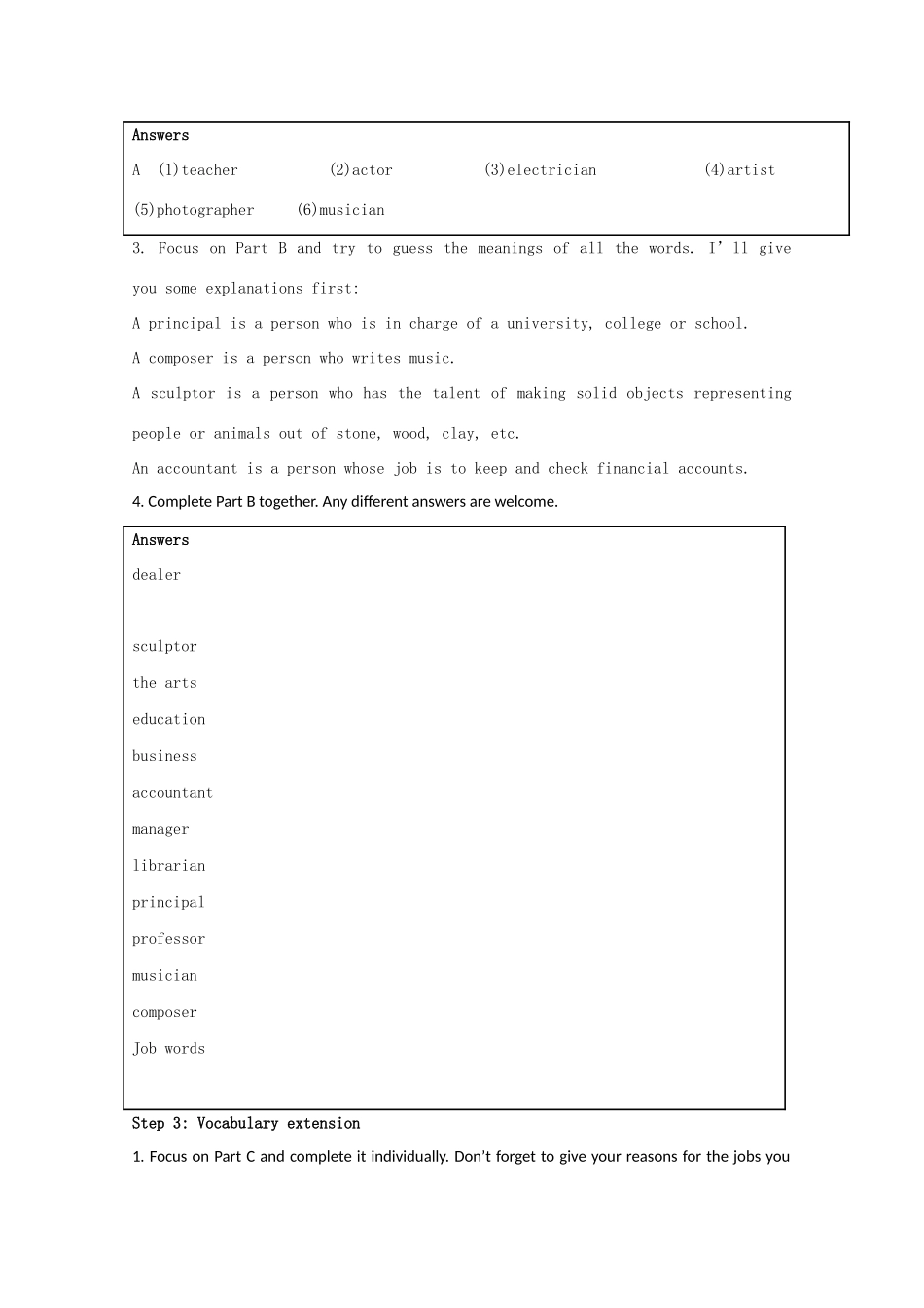 高中英语 Unit3 Amazing people-word power精品教案 牛津译林版必修2_第2页