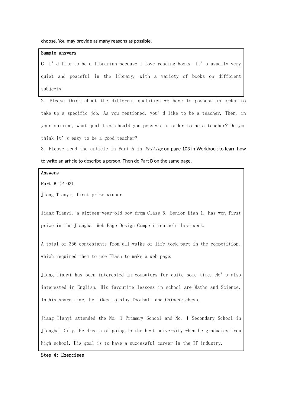 高中英语 Unit3 Amazing people-word power精品教案 牛津译林版必修2_第3页