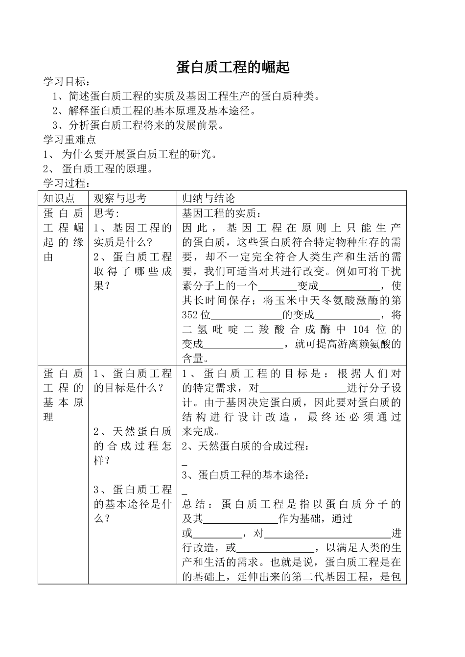 高中生物人教版选修3蛋白质工程的崛起2_第1页