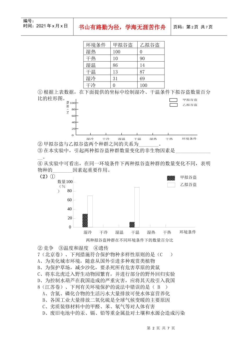 “生物与环境”复习构想_第2页