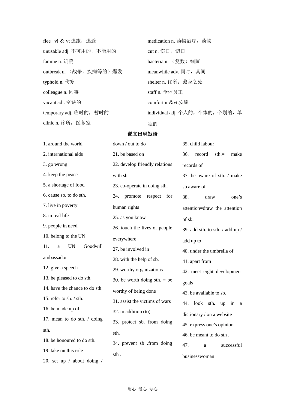 高三英语一轮复习教案 Unit4 helping people around the world（牛津译林版选修6）_第2页