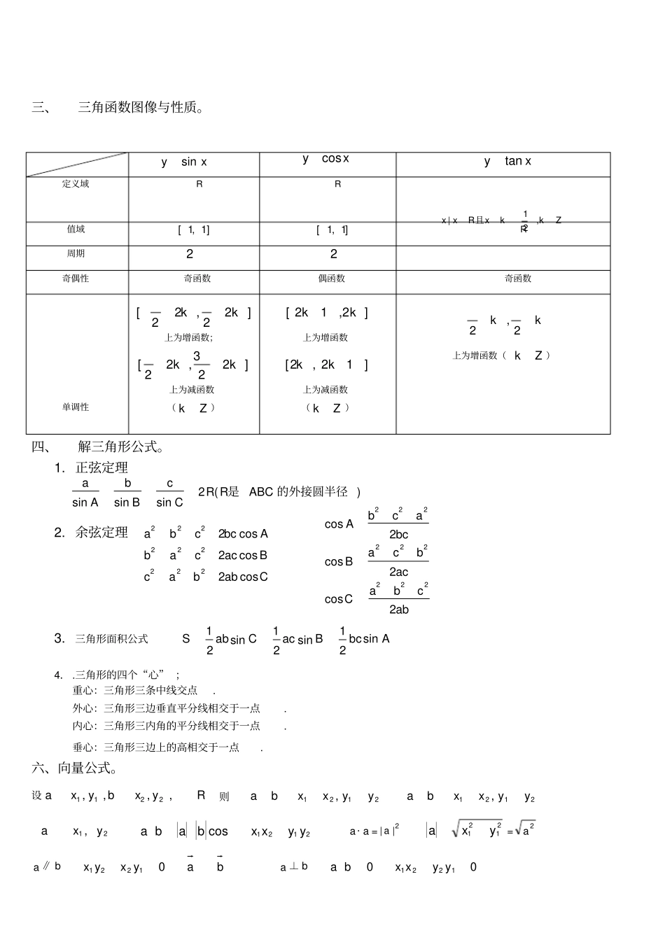 完整word版,高考数学必考必背公式全集_第2页