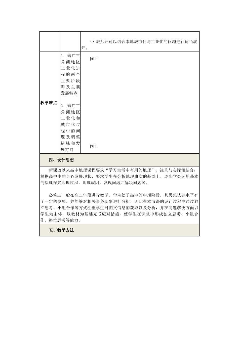 高中地理 4.2《区域工业化与城市化》教学设计 新人教版必修3-新人教版高二必修3地理教案_第3页