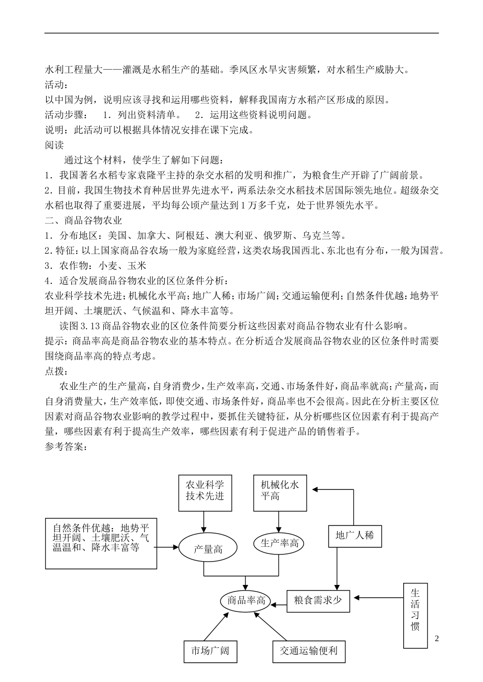 高中地理 3.2 以种植业为主的农业地域类型教案 新人教版必修2_第2页