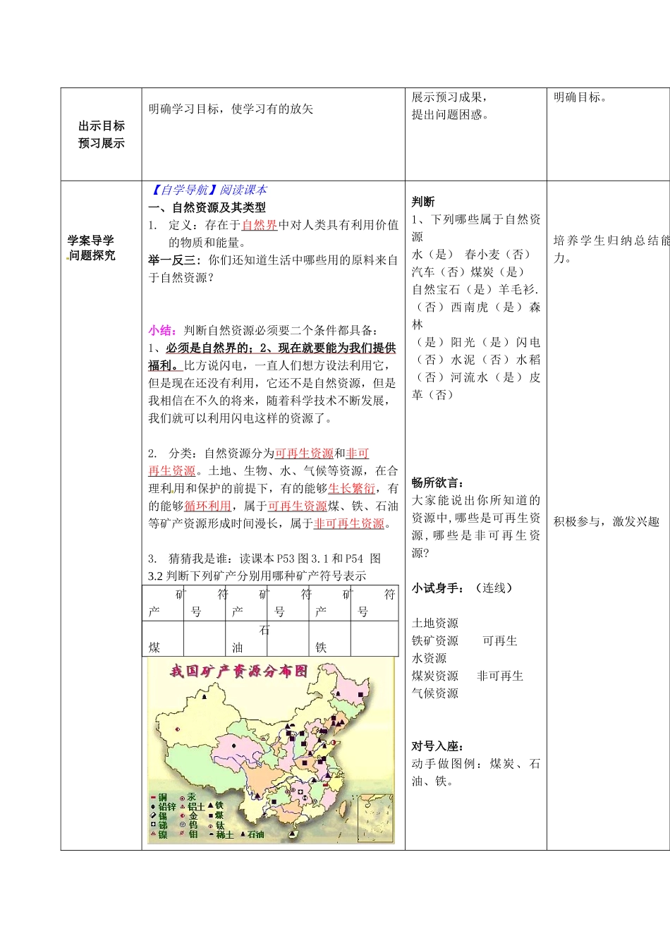 山东省枣庄市峄城区吴林街道中学八年级地理上册 课题-合理利用与保护自然资源教案 商务星球版_第2页