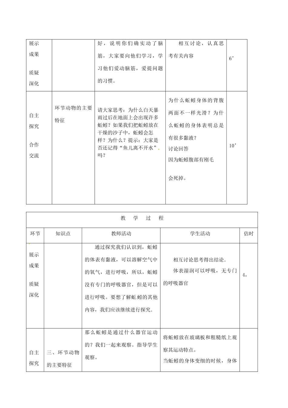 山东省临沭县第三初级中学八年级生物上册《陆地生活的动物》教案二 人教新课标版_第3页