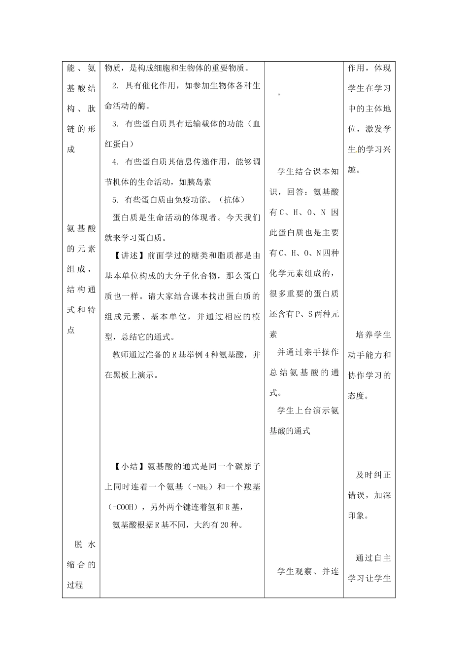 高中生物《有机化合物及生物大分子》教案2 浙科版必修1_第2页