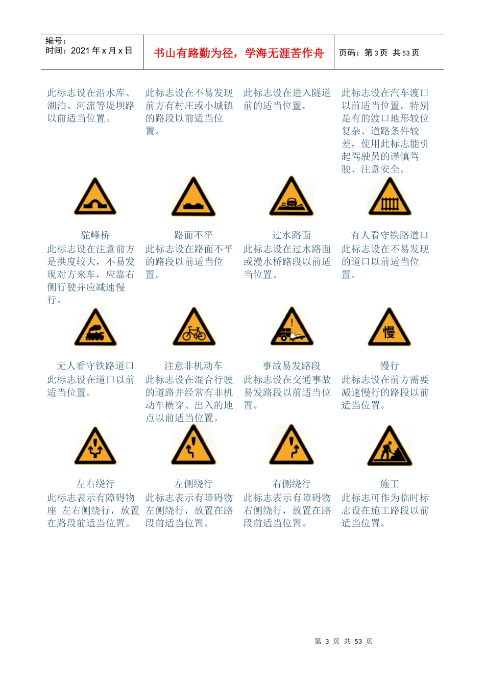 _交通标志图片大全及手势图片_第3页