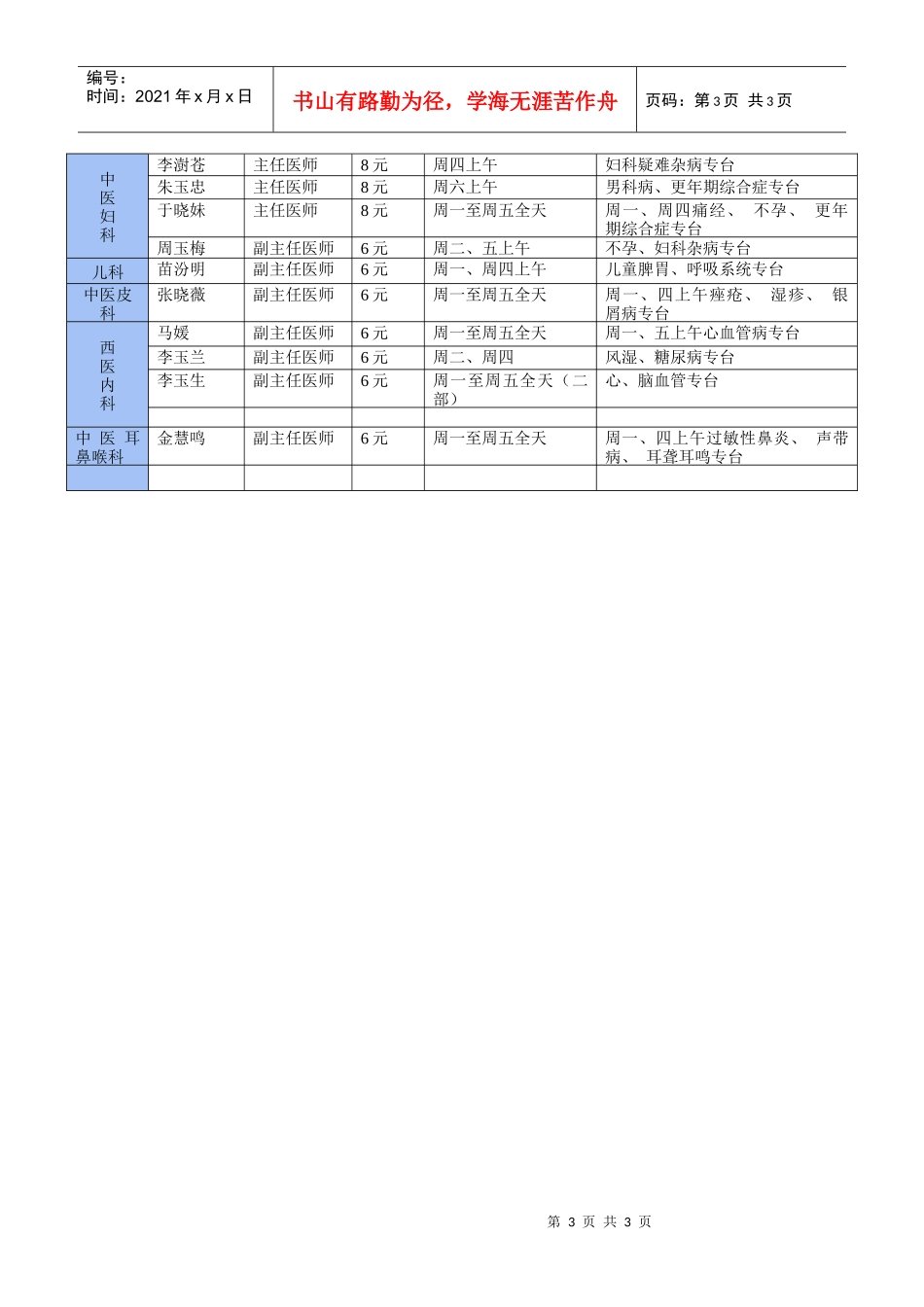 北京中医药大学附属护国寺中医医院专家门诊_第3页