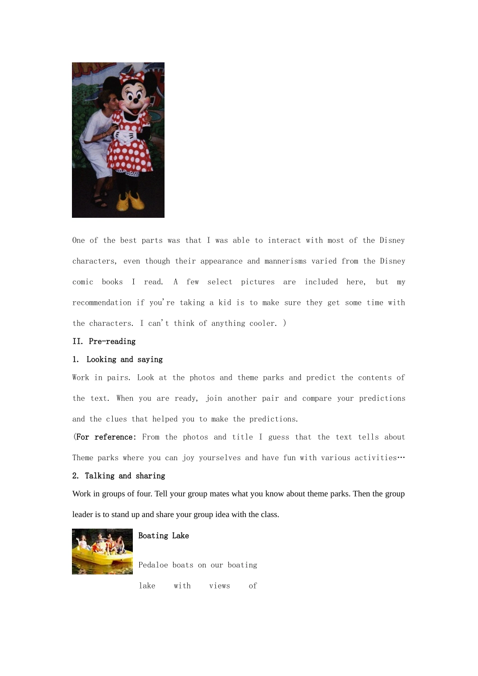 高中英语 Unit 5《Theme Parks》教案（1） 新人教版必修4_第3页