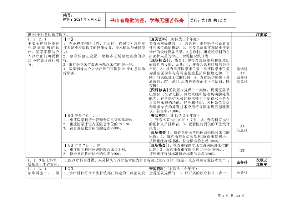 三甲标准医务科分解表_第2页