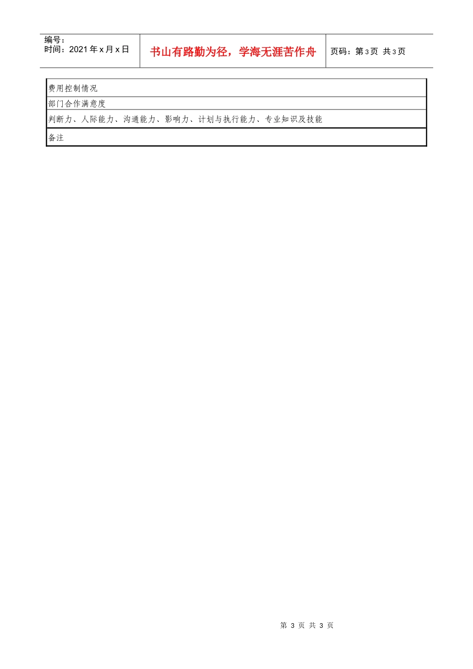 医药企业行政人事部副经理职务说明书._第3页