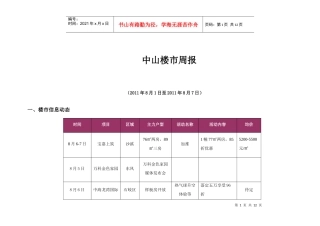 XXXX年8月中山房地产项目楼市分析研究周报10页_合富辉煌