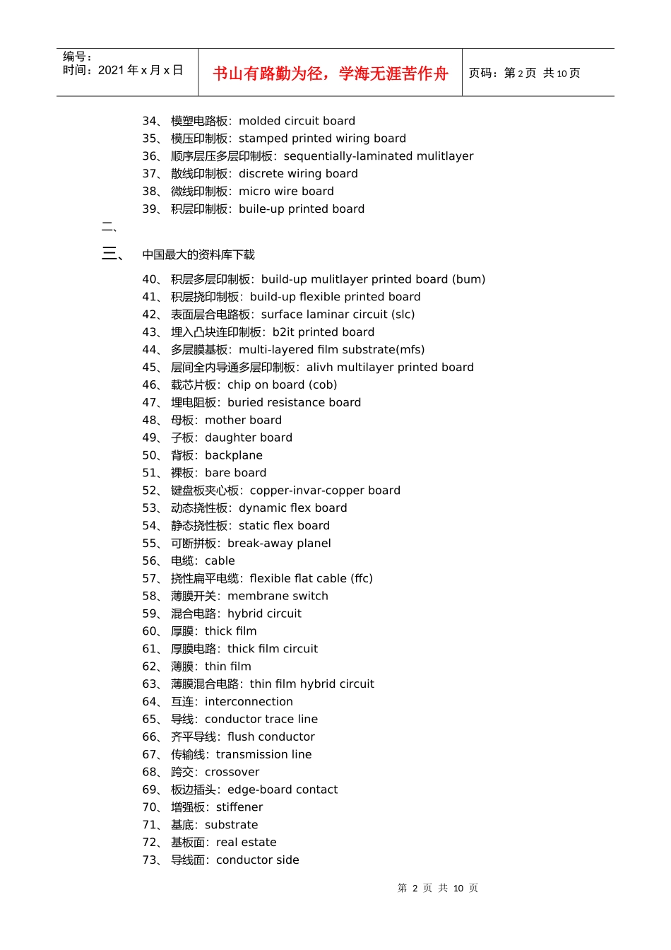 PCB专业用语总集(doc 18)_第2页