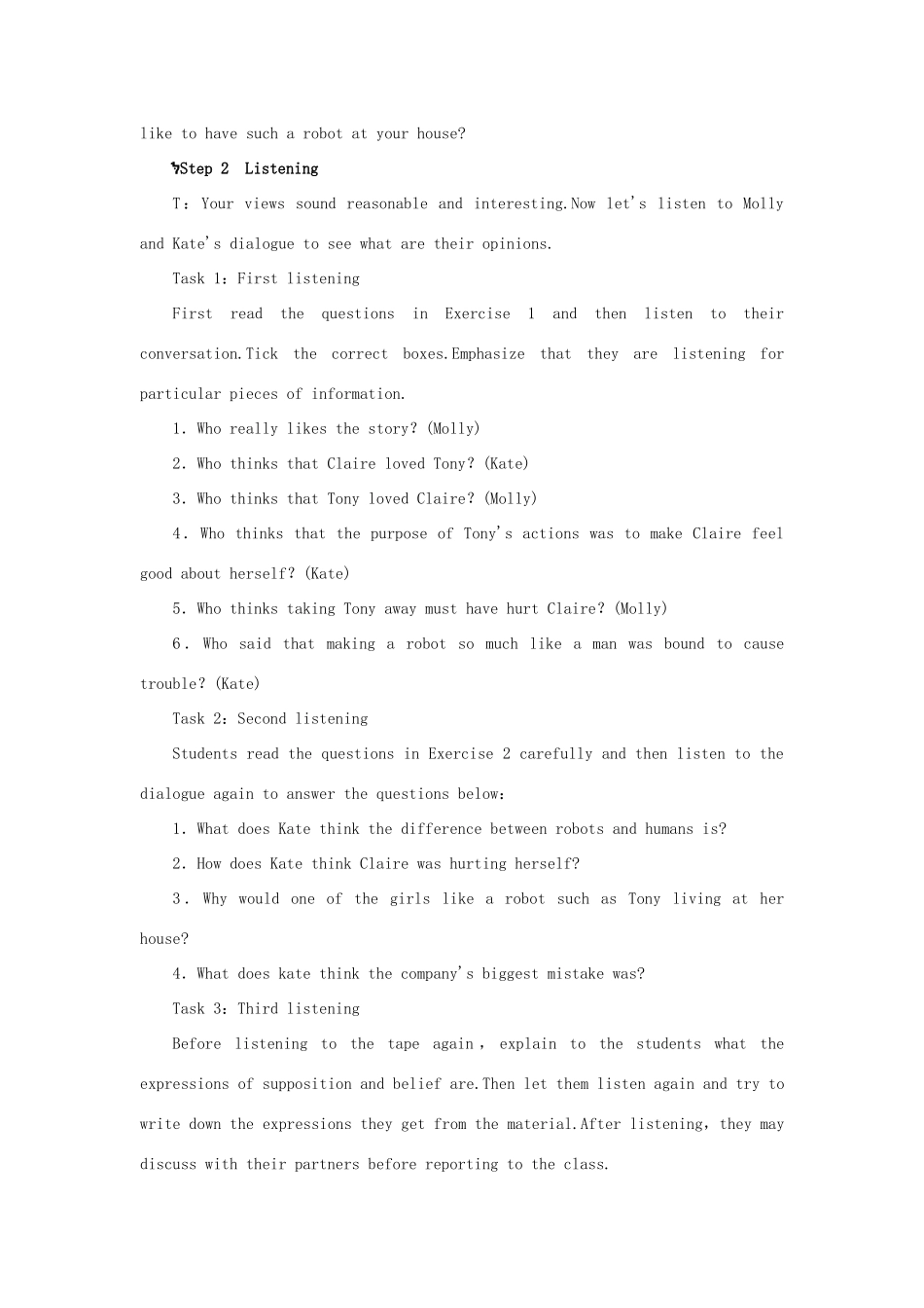 高中英语 (二){Unit2 Robots Period 4优秀教案 新人教版选修7_第3页