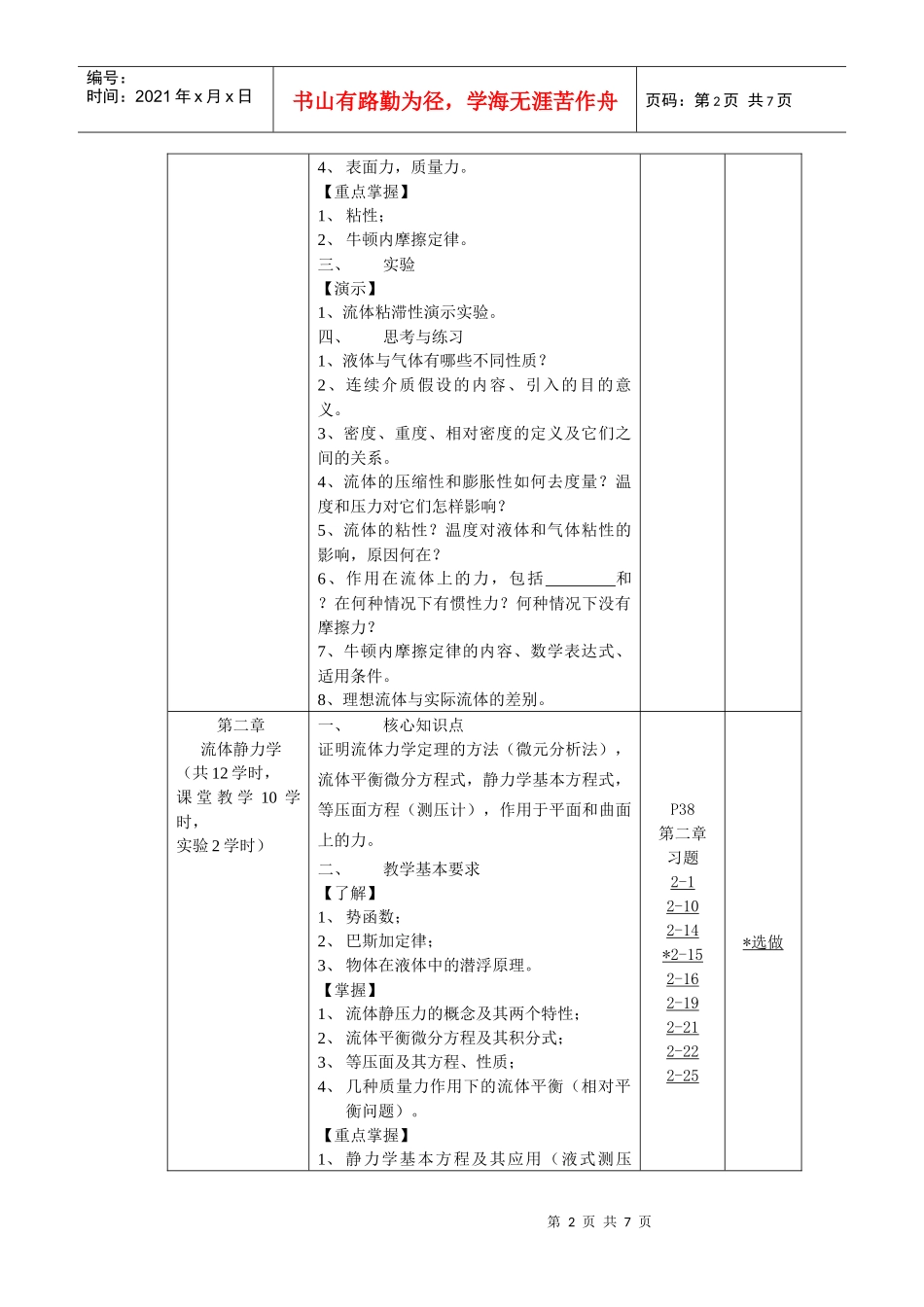 中国石油大学：流体力学（电子教案）_第2页